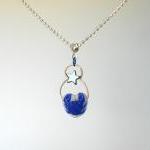 Fanart- Star Blue Crab Necklace -gift For Women..